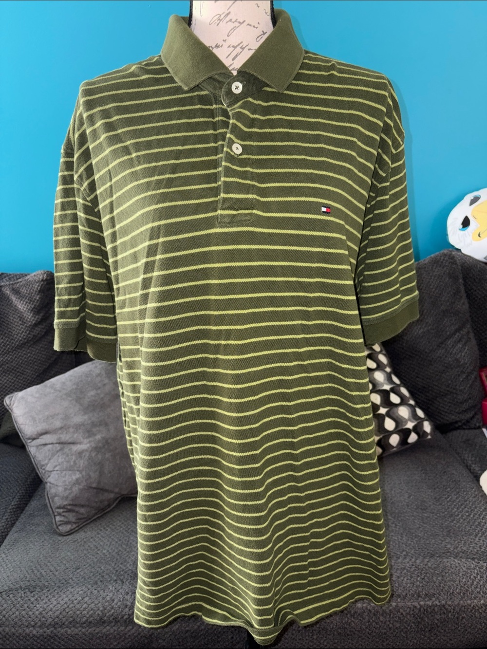 Tommy Hilfiger Men's Striped Polo Shirt, XXL